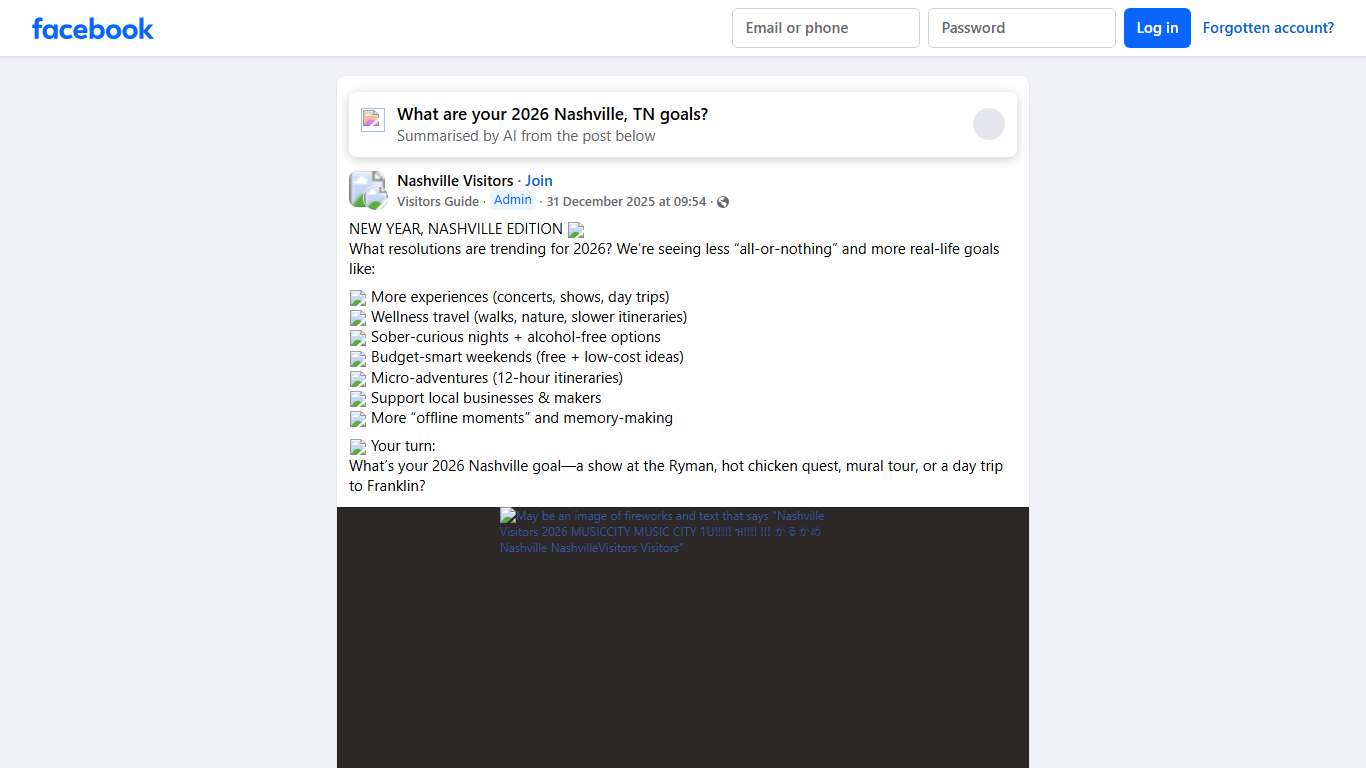 Nashville Visitors NEW YEAR, NASHVILLE EDITION 🎉 Facebook
